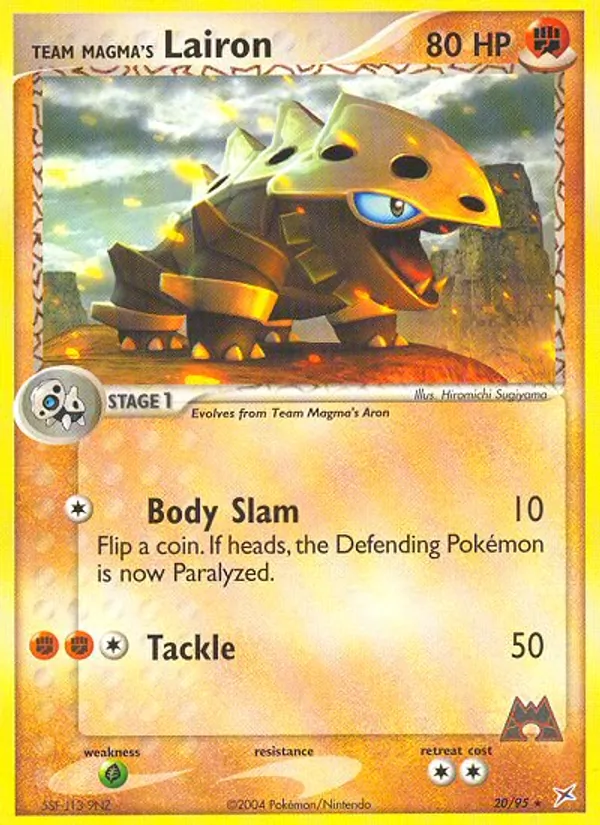 Team Magma's Lairon - Team Magma vs Team Aqua Pokemon Card