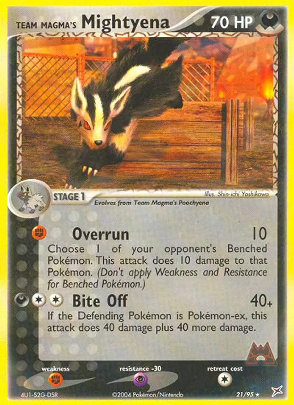 Team Magma's Mightyena - Team Magma vs Team Aqua Pokemon Card