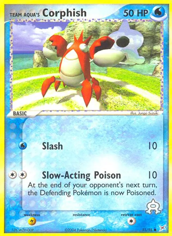 Team Aqua's Corphish - Team Magma vs Team Aqua Pokemon Card