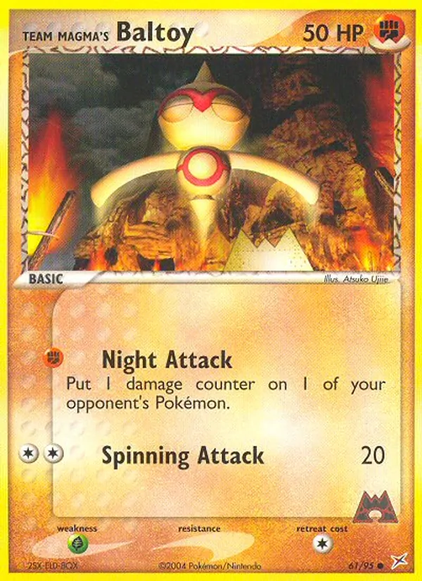 Team Magma's Baltoy - Team Magma vs Team Aqua Pokemon Card