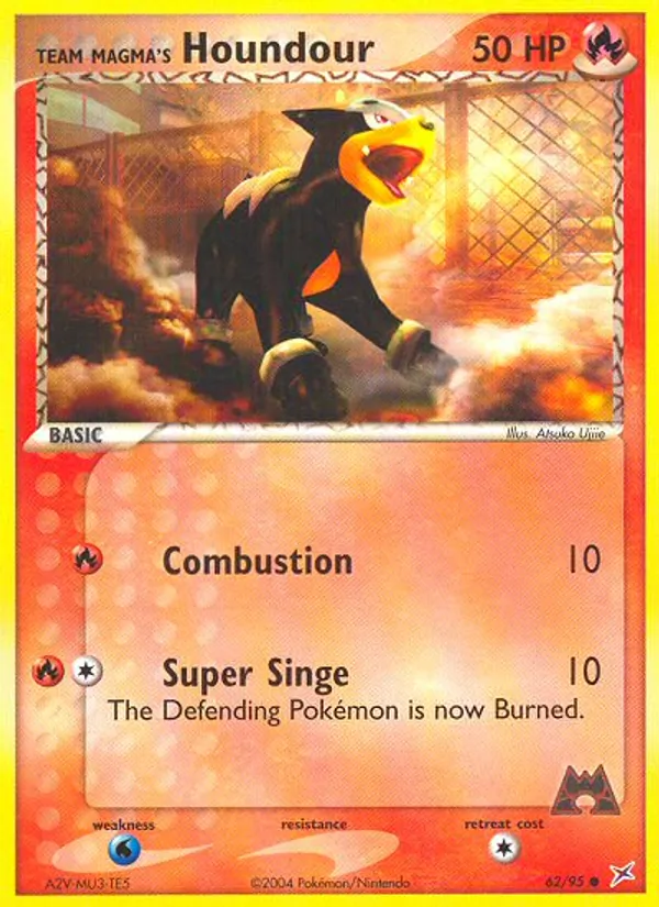 Team Magma's Houndour - Team Magma vs Team Aqua Pokemon Card