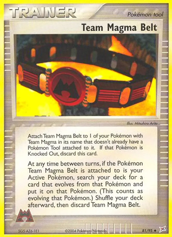 Team Magma Belt - Team Magma vs Team Aqua Pokemon Card