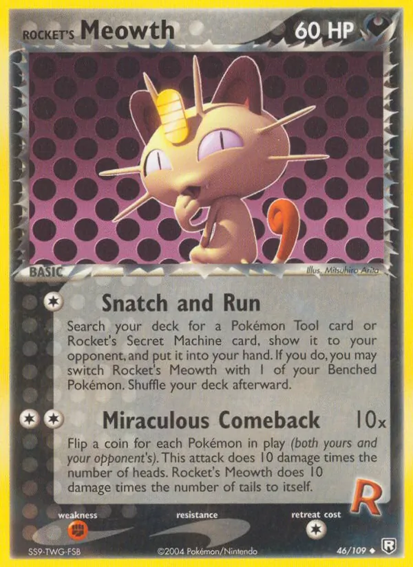 Rocket's Meowth - Team Rocket Returns Pokemon Card