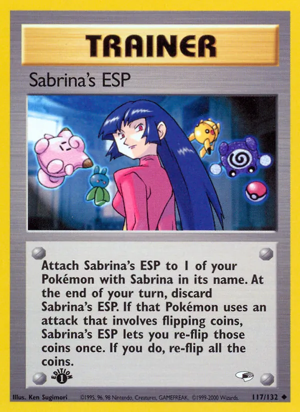 Sabrina's ESP - Gym Heroes Pokemon Card