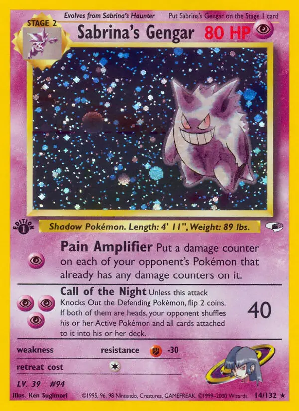 Sabrina's Gengar - Gym Heroes Pokemon Card