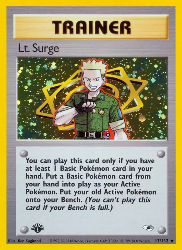 Lt. Surge - Gym Heroes Pokemon Card