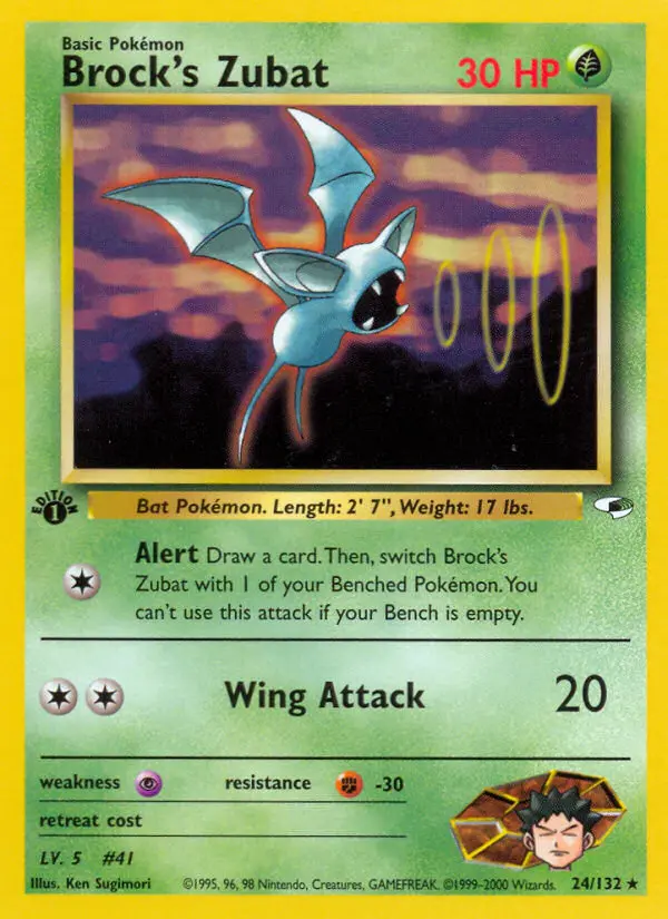 Brock's Zubat - Gym Heroes Pokemon Card