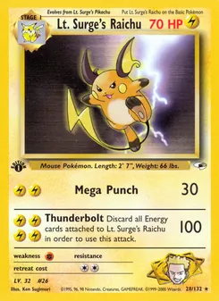 Lt. Surge's Raichu - Gym Heroes
