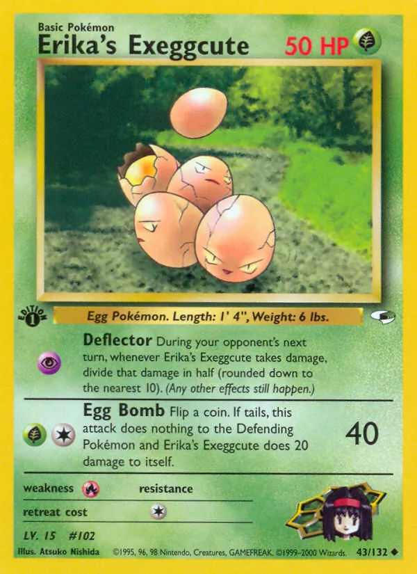 Erika's Exeggcute - Gym Heroes Pokemon Card