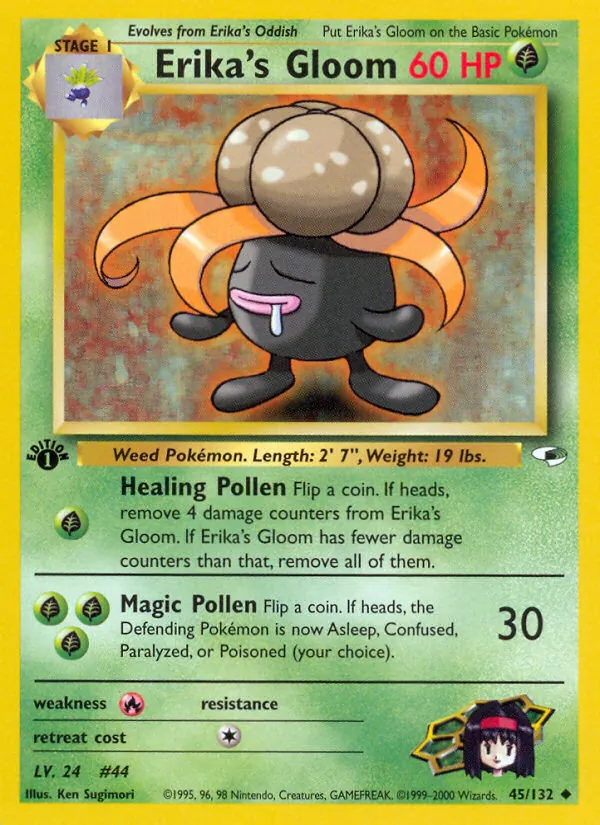 Erika's Gloom - Gym Heroes Pokemon Card