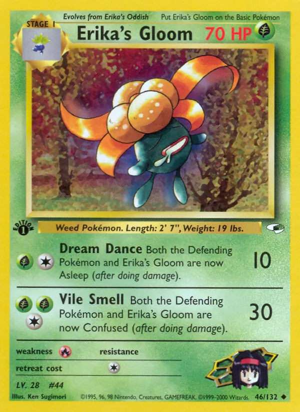 Erika's Gloom - Gym Heroes Pokemon Card