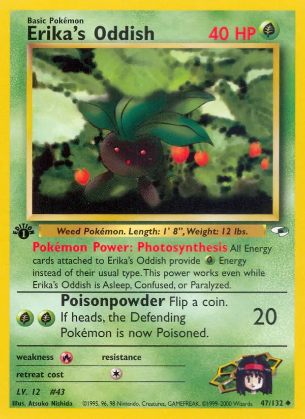 Erika's Oddish - Gym Heroes Pokemon Card