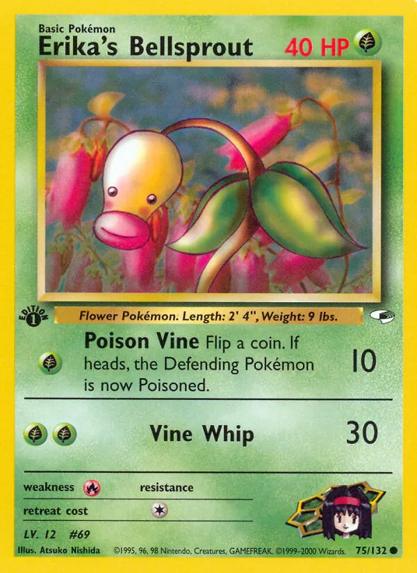 Erika's Bellsprout - Gym Heroes Pokemon Card