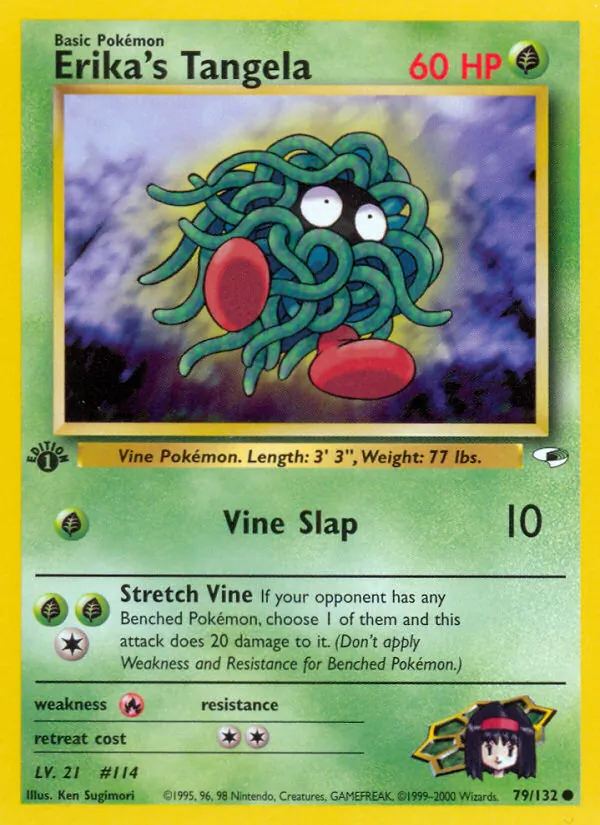 Erika's Tangela - Gym Heroes Pokemon Card