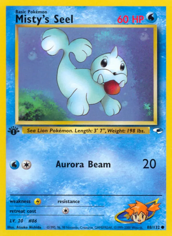 Misty's Seel - Gym Heroes Pokemon Card