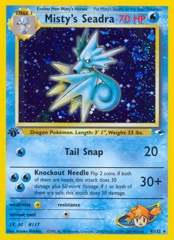 Misty's Seadra - Gym Heroes Pokemon Card