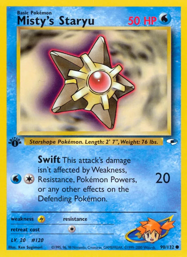 Misty's Staryu - Gym Heroes Pokemon Card