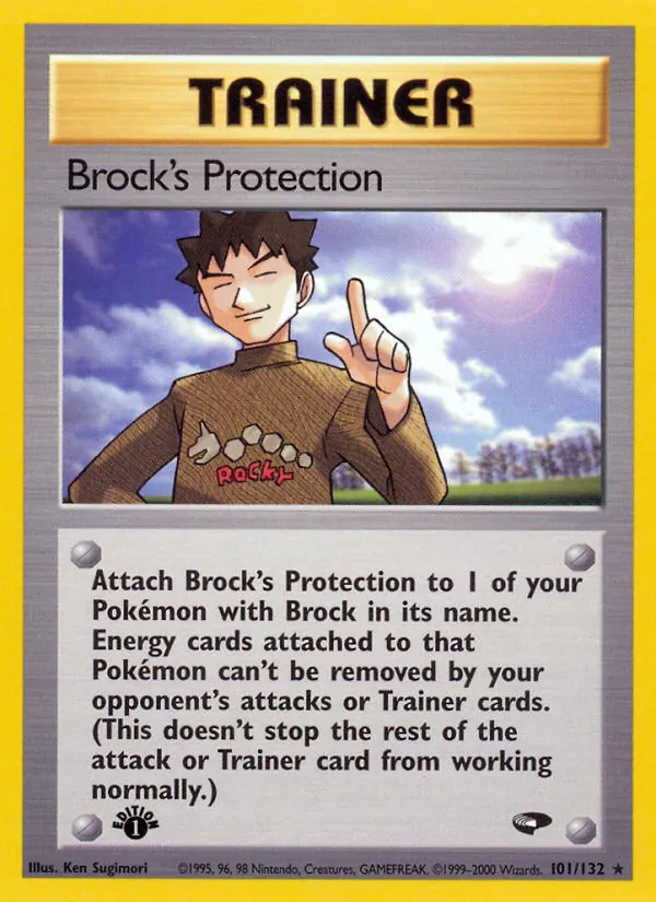 Brock's Protection - Gym Challenge Pokemon Card