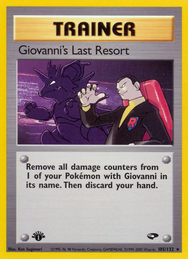 Giovanni's Last Resort - Gym Challenge Pokemon Card