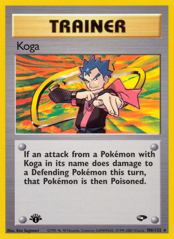 Koga - Gym Challenge Pokemon Card
