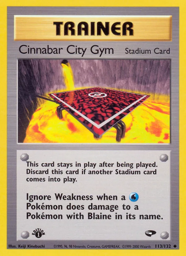 Cinnabar City Gym - Gym Challenge Pokemon Card
