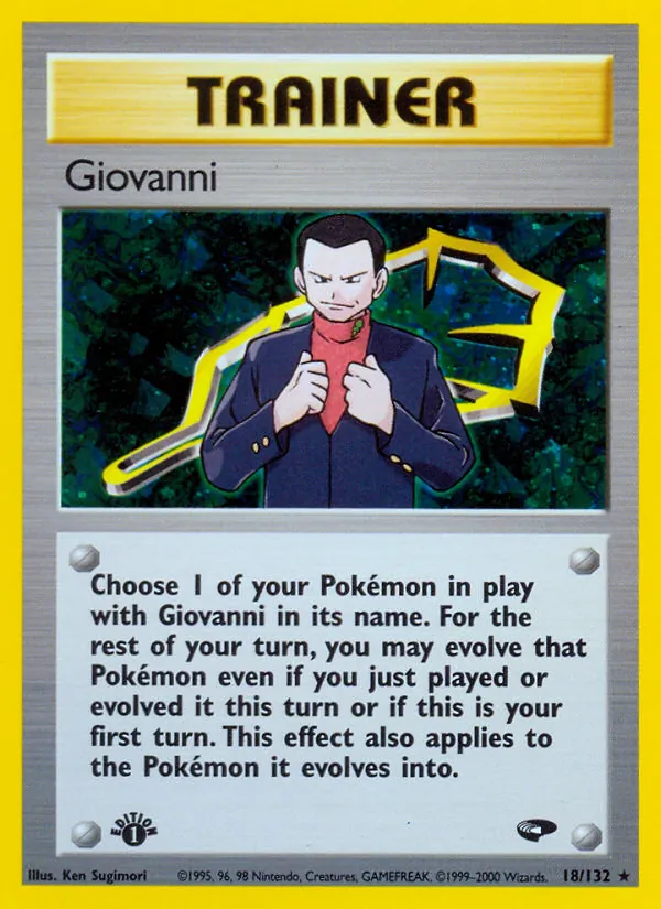 Giovanni - Gym Challenge Pokemon Card