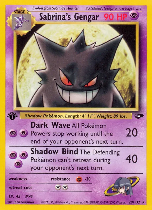 Sabrina's Gengar - Gym Challenge Pokemon Card