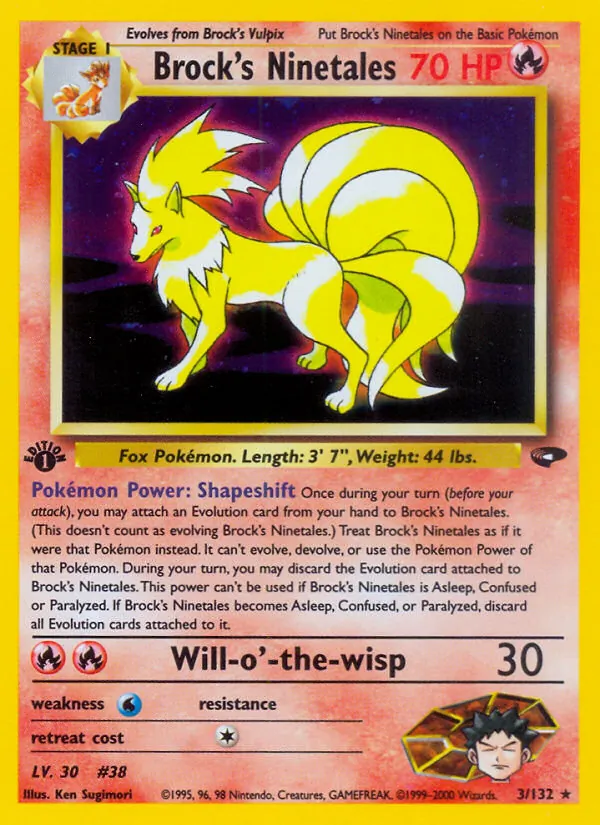 Brock's Ninetales - Gym Challenge Pokemon Card