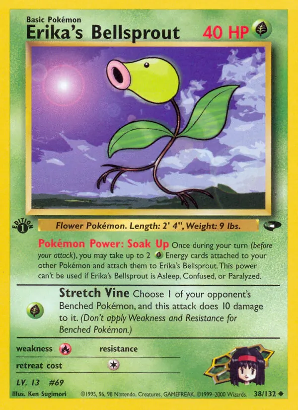 Erika's Bellsprout - Gym Challenge Pokemon Card