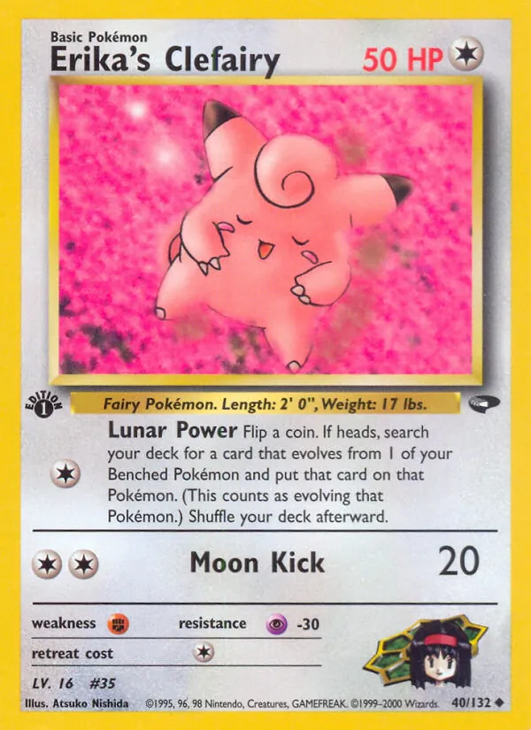 Erika's Clefairy - Gym Challenge Pokemon Card