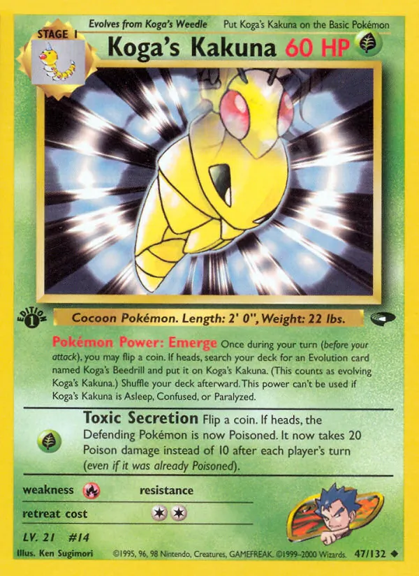 Koga's Kakuna - Gym Challenge Pokemon Card