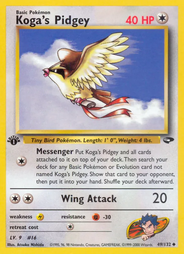 Koga's Pidgey - Gym Challenge Pokemon Card