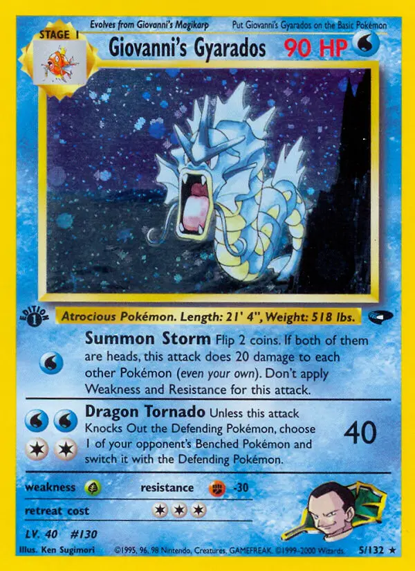 Giovanni's Gyarados - Gym Challenge Pokemon Card