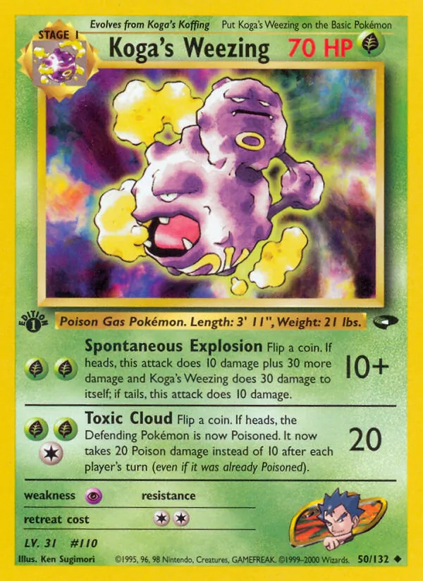 Koga's Weezing - Gym Challenge Pokemon Card