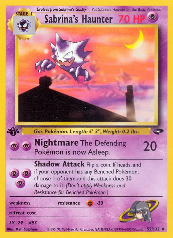Sabrina's Haunter - Gym Challenge Pokemon Card
