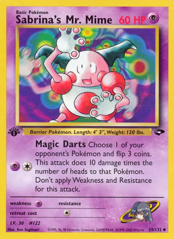Sabrina's Mr. Mime - Gym Challenge Pokemon Card