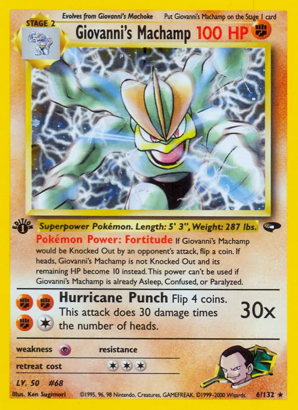 Giovanni's Machamp - Gym Challenge Pokemon Card