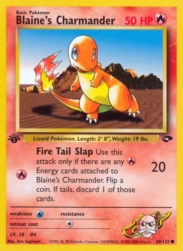 Blaine's Charmander - Gym Challenge Pokemon Card