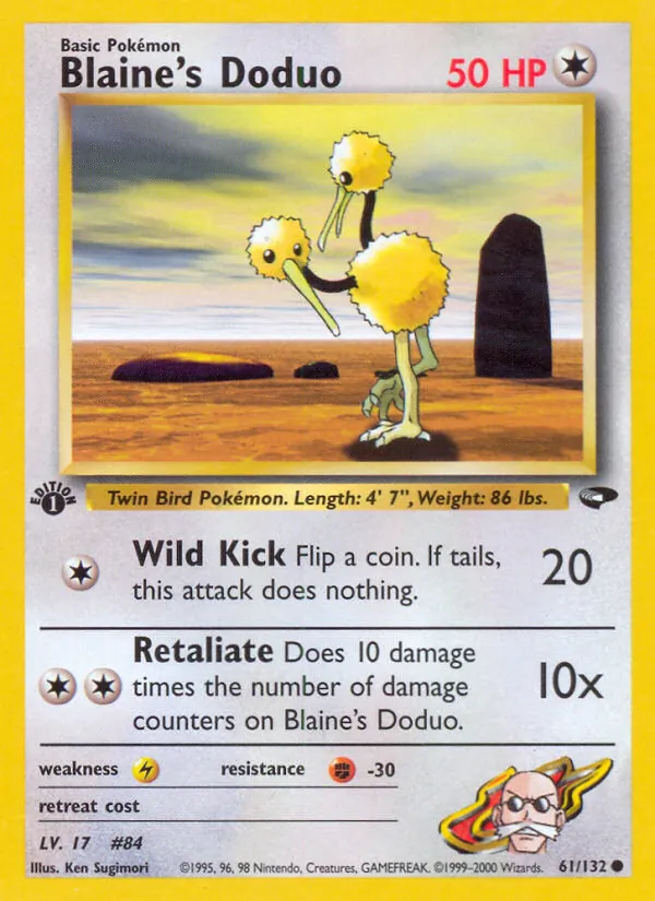 Blaine's Doduo - Gym Challenge Pokemon Card
