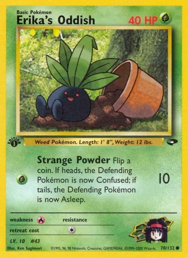 Erika's Oddish - Gym Challenge Pokemon Card