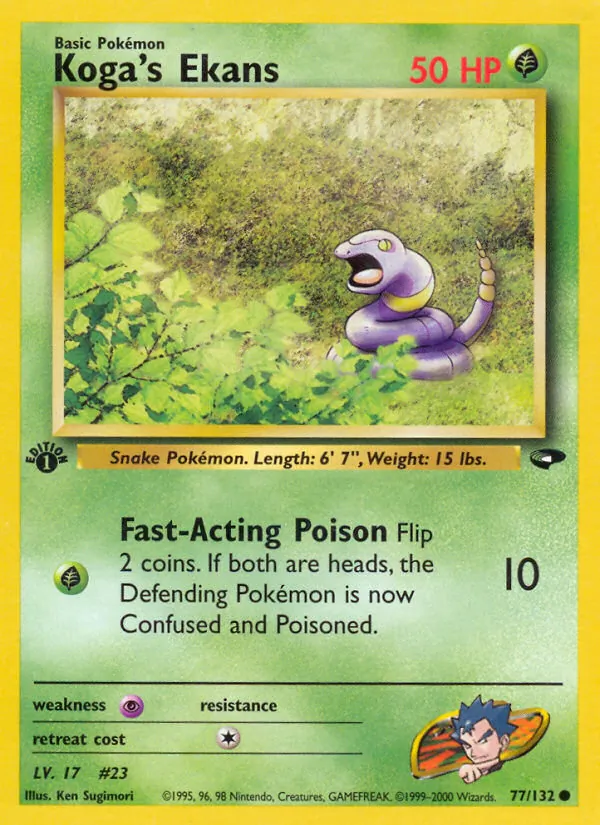 Koga's Ekans - Gym Challenge Pokemon Card