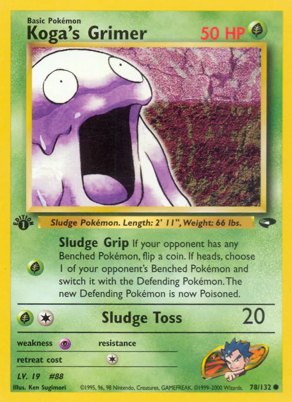 Koga's Grimer - Gym Challenge Pokemon Card