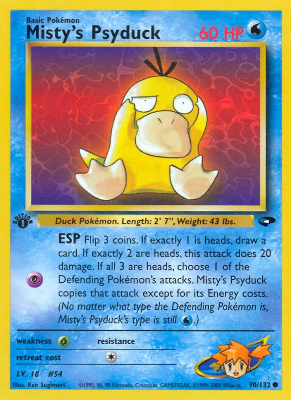 Misty's Psyduck - Gym Challenge Pokemon Card