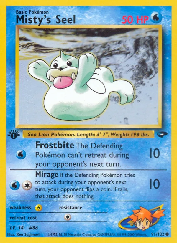 Misty's Seel - Gym Challenge Pokemon Card