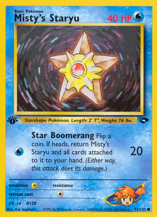 Misty's Staryu - Gym Challenge Pokemon Card