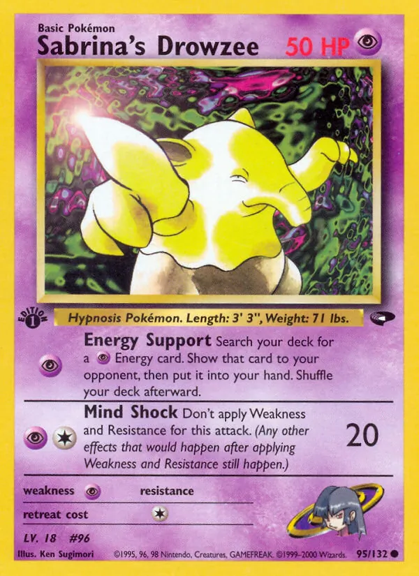 Sabrina's Drowzee - Gym Challenge Pokemon Card