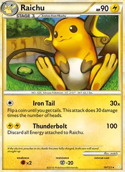 Raichu - HeartGold SoulSilver