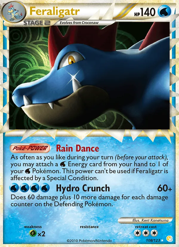Feraligatr - HeartGold SoulSilver Pokemon Card