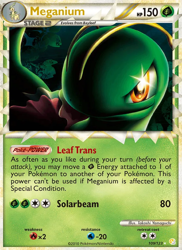 Meganium - HeartGold SoulSilver Pokemon Card