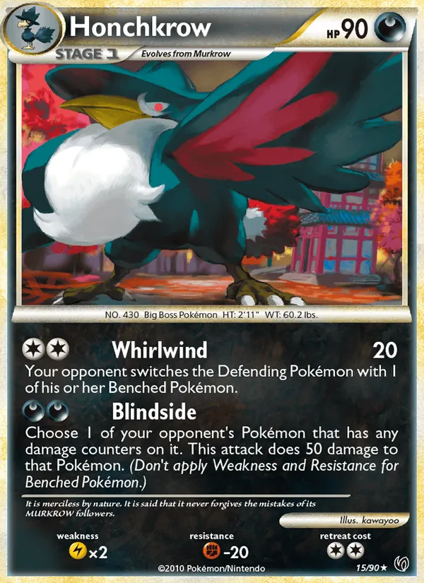 Honchkrow - Undaunted Pokemon Card